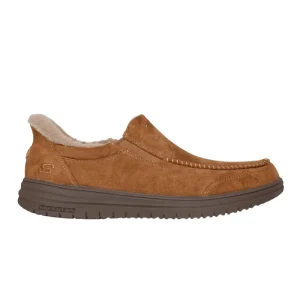 Skechers slip-in pantufas para homem - Castanho