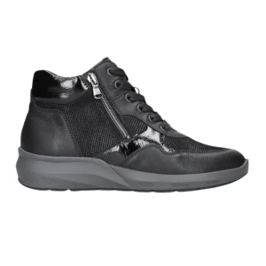 Waldläufer bota feminina forrada - Preto