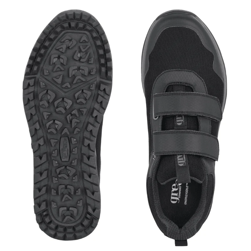 Green Comfort ténis masculino com velcro - Preto - Image 5