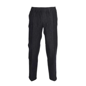 Jeans com cintura elástica - Cinzento escuro/preto