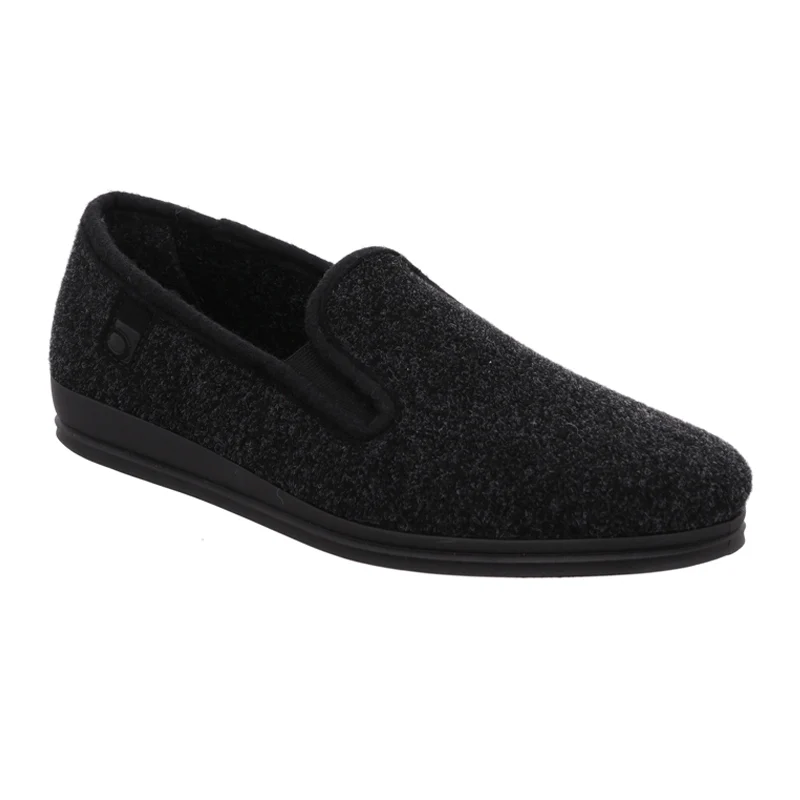 Rohde pantufas masculinas - Feltro preto - Image 2