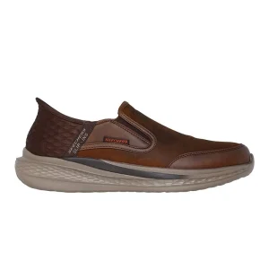 Skechers slip-in sapatos masculinos - Castanho