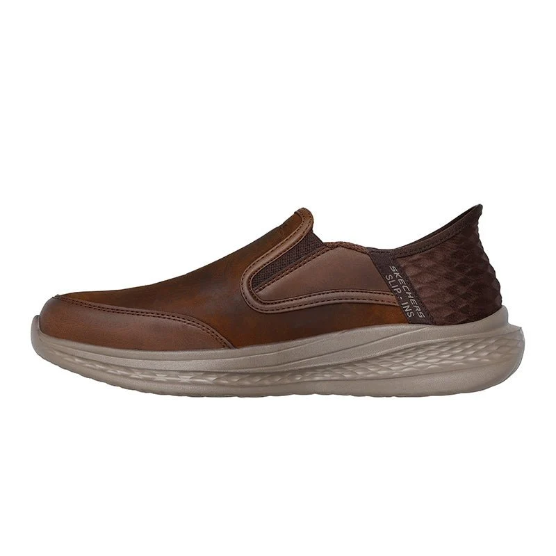 Skechers slip-in sapatos masculinos - Castanho - Image 3