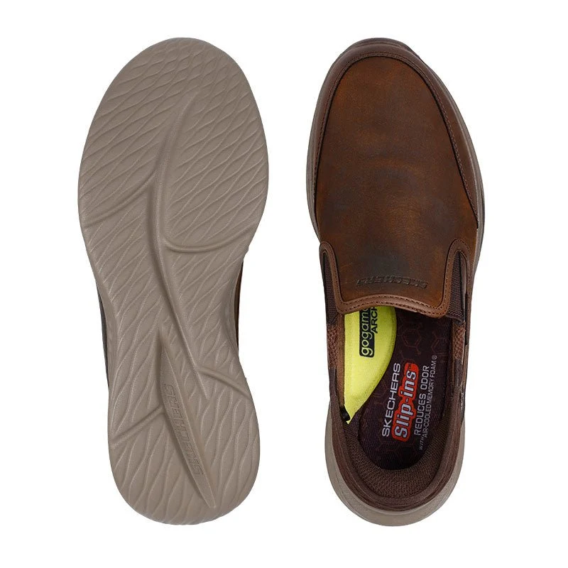 Skechers slip-in sapatos masculinos - Castanho - Image 4