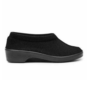 Arcopedico sapato feminino em malha - preto