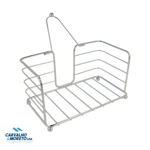Cesto p/ toalhas de mãos Cromado Inox – 1 UN