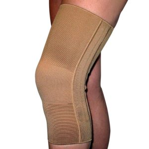 Suporte elástico para joelho com reforço em espiral
