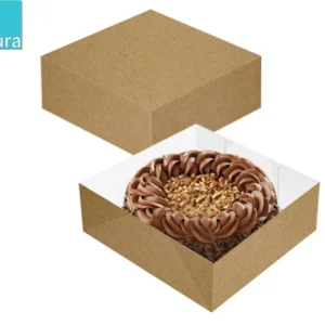 Caixa pastelaria Kraft 30x30x9,5 (50)