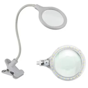 CANDEEIRO 30 LEDS C/ LUPA E SUPORTE DE MOLA