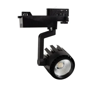FOCO LED DORA 30W PRETO P/ CARRIL TRIFÁSICO