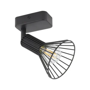 APLIQUE  ORIENTÁVEL ROYAL 1 FOCO PRETO